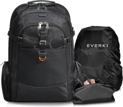EVERKI Business 120 Business Laptop Backpack with Rain Cover - Extra