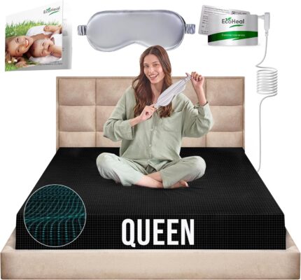 Earth Grounding Fitted Sheet Queen Size with 12% Silver Fiber & 4%