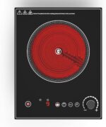 Electric Cooktop,1800W Electric Stove Top with LED Touch and Knob