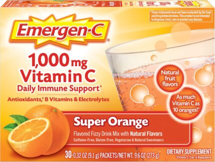 Emergen-C 1000mg Vitamin C Powder for Daily Immune Support Caffeine