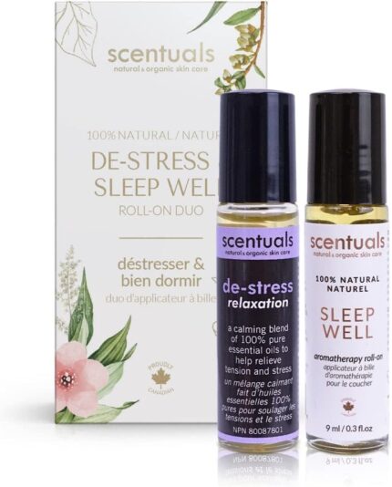 Essential Oil Blend Roll On Set of 2, 100% Pure Natural, Helps to