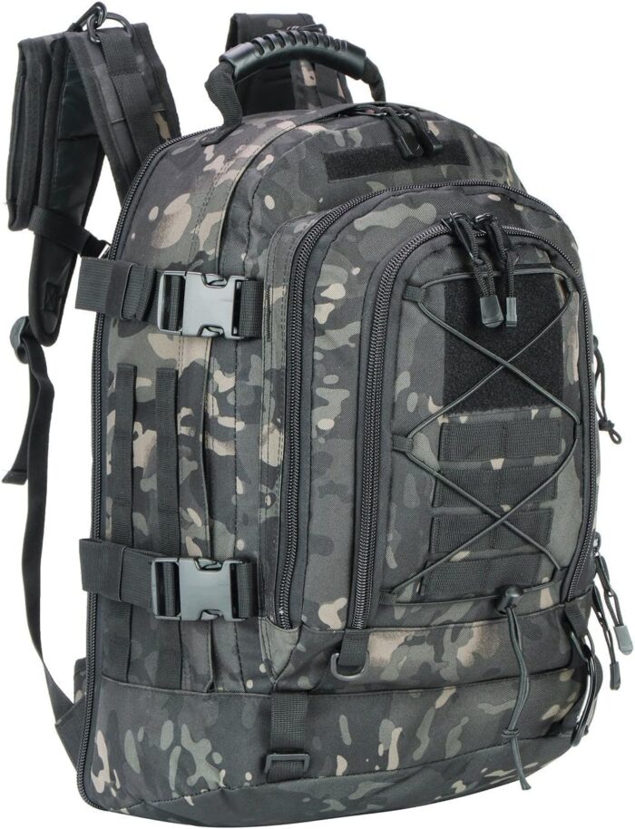 Expandable 40-64L Military Tactical Backpack 3 Day Bag Hiking Gym
