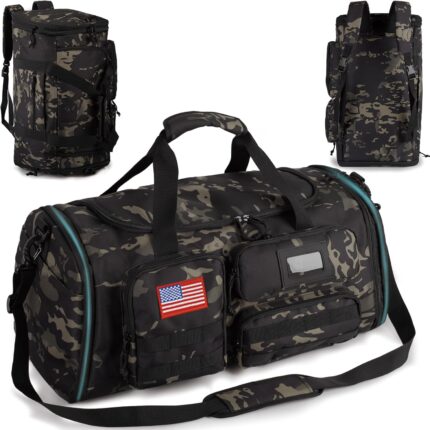 Expandable Gym Bag For Men,Tactical Large 3 in 1 Sports Duffle Bag