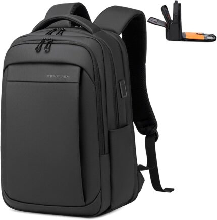 FENRUIEN Expandable Travel Backpack for Men, Water Resistant Computer