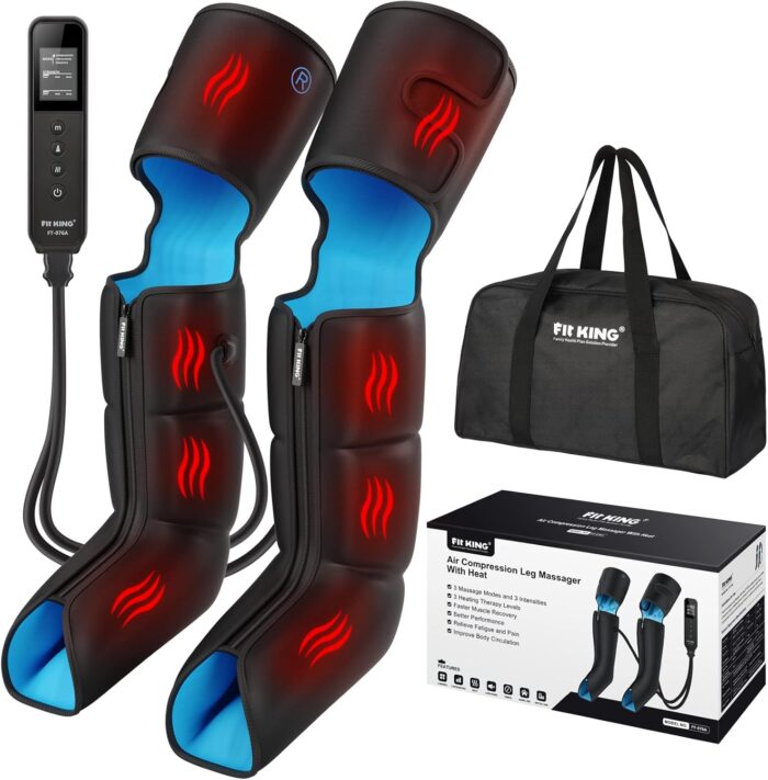 FIT KING Leg Massager with Heat for Circulation Upgraded Full Leg and