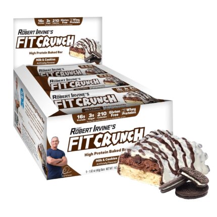 FITCRUNCH Snack Size Protein Bars, World’s Only 6-Layer Baked Bar,