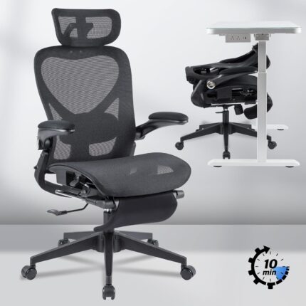 FLEXISPOT Foldex Ergonomic Office Chair, Folding Chair for Small