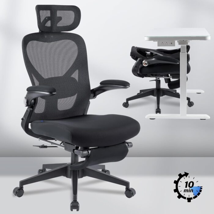 FLEXISPOT Foldex Ergonomic Office Chair, Folding Office Chair for