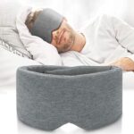 FRESHME Cotton Sleep Eye Mask for Men - Upgrade Design Blackout Side