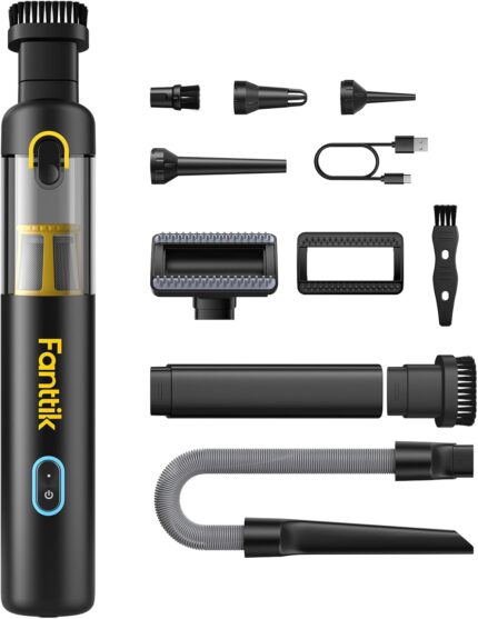 Fanttik Slim V8 Apex Car Vacuum, 4-in-1 Portable Mini Cordless Vacuum