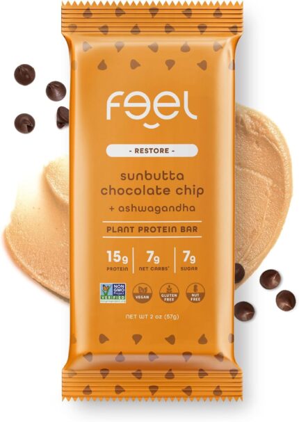 Feel Vegan Protein Bars | Sunbutta Chocolate Chip | Keto | Gluten Free