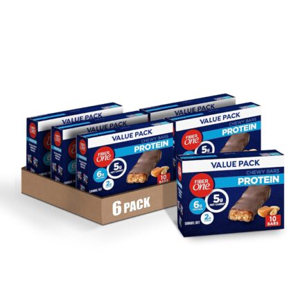 Fiber One Chewy Protein Bars, Caramel Nut, Protein Snacks, 10 ct (Pack