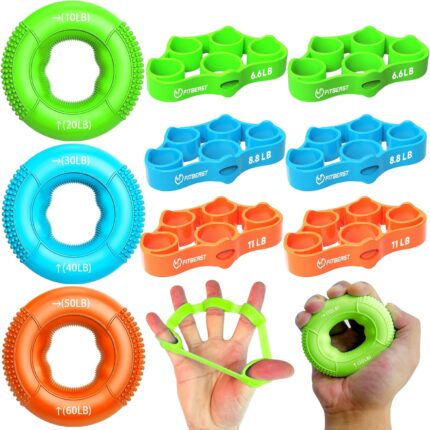 FitBeast Grip Strength Trainer, Finger Exerciser, Forearm Strengthener