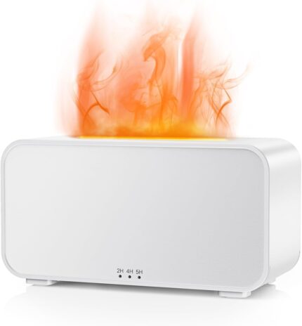 Flame Air Diffuser Humidifier,7 Colors Aromatherapy Essential Oil