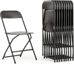 Flash Furniture Hercules Set of 10 Indoor/Outdoor Heavy-Duty Plastic