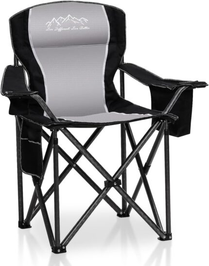 Folding Camping Chair Portable Outdoor Heavy Duty Padded Chairs Lawn