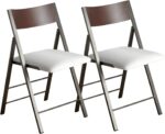 Folding Chairs with Cushion 2 Pack - Heavy Duty Steel Frame Foldable