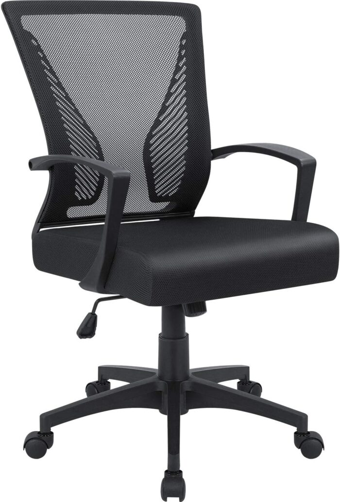 Furmax Office Chair Ergonomic Computer Desk Mesh Chair Mid Back Swivel