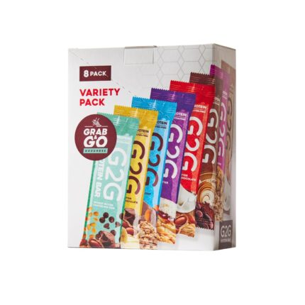 G2G Protein Bar, 8 Flavor Variety Pack, High Protein, Gluten-Free,