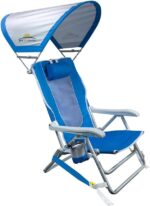 GCI OUTDOOR Sunshade Backpack Beach Chair | Reclining Folding Canopy