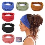 GILI 6 Pack Wide Headbands for Women Non Slip Soft Elastic