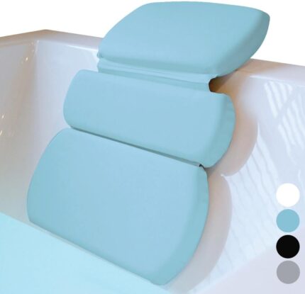 GORILLA GRIP Bath Pillow for Tub, Improved Suction Cups, Luxury