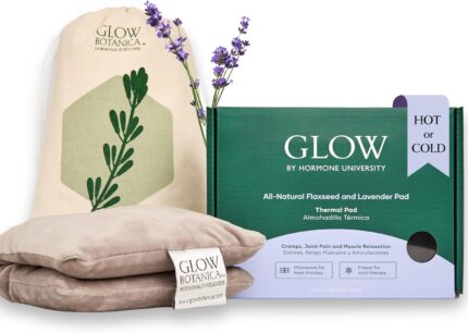 Glow Heating Pad with Flaxseed & Lavender for Hot & Cold Therapy,