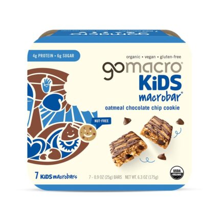 GoMacro Kids MacroBar Organic Vegan Snack Bars - Oatmeal Chocolate