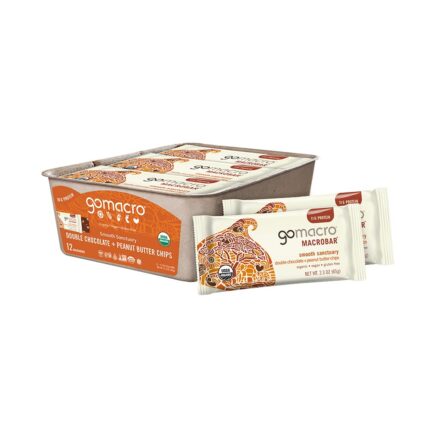 GoMacro MacroBar Organic Vegan Protein Bars - Double Chocolate +