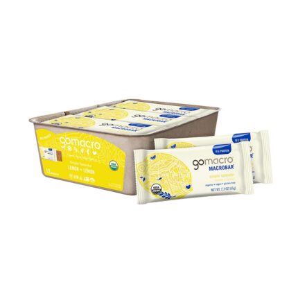 GoMacro MacroBar Organic Vegan Protein Bars - Lemon + Lemon (2.3 Ounce