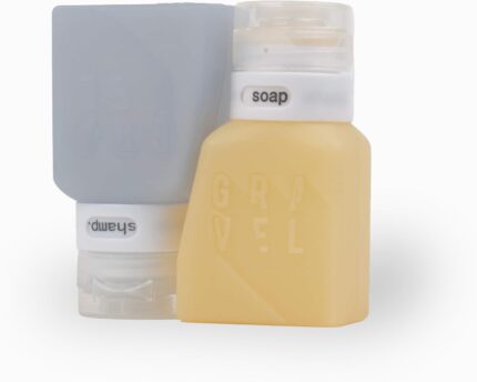 Gravel Travel Bottles 3oz (2-Pack) – Leakproof, BPA-Free, TSA Approved