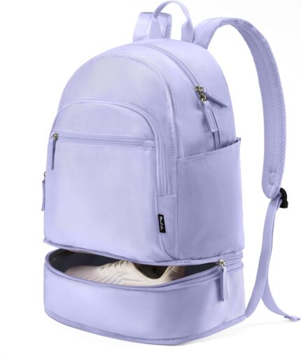 Gym Backpack for Women Small Gym bag with Expandable Shoe Compartment