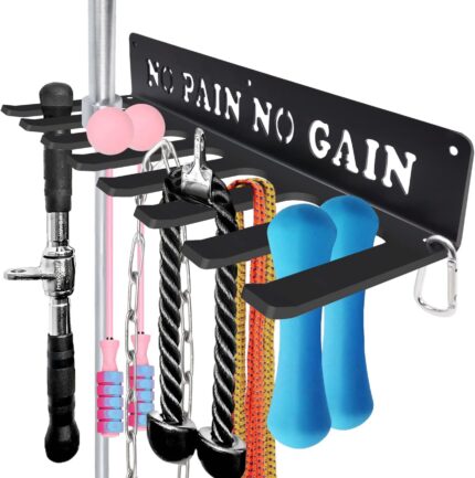 Gym Home Rack 8 Hook Heavy-Duty Wall-mounted Organizer