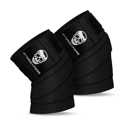 Gymreapers Knee Wraps (Pair) With Strap for Squats,