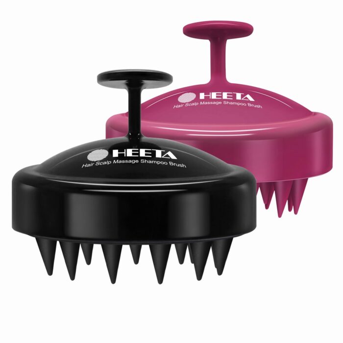 HEETA Scalp Massager Hair Growth 2-Pack, Soft Silicone Scalp Scrubber