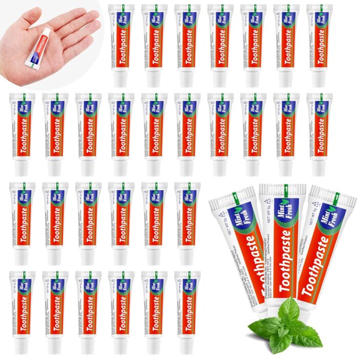 HOFASON 50 Tubes Bulk Travel Size Toothpaste for Bad Breath, 0.18 oz(5