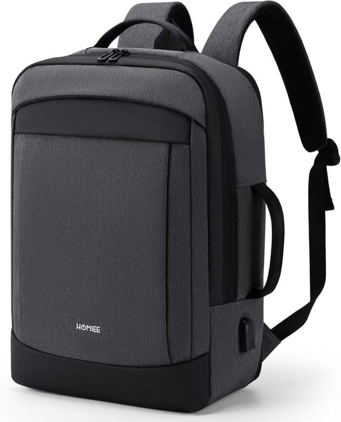 HOMIEE 30L Travel Laptop Backpack for Men Women, 15.6 Inch Expandable