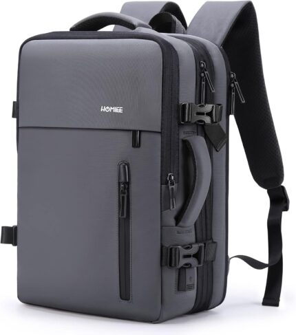 HOMIEE Carry on Backpack Extra Large Travel Bag, Expandable Hand