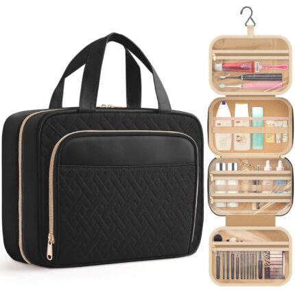 HOTOR Travel Toiletry Bag for Women & Men, Waterproof Makeup Bag with