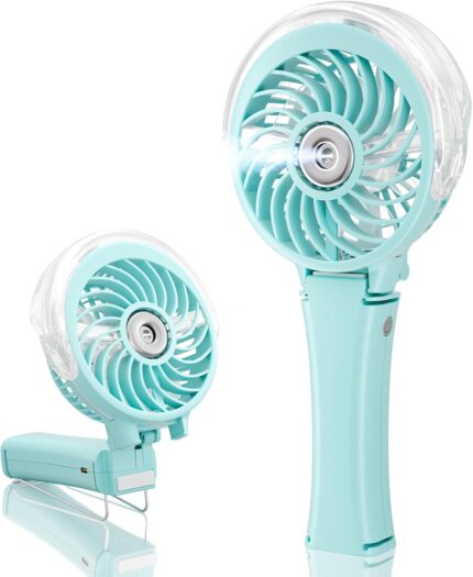 HandFan Upgraded Portable Handheld Misting Fan, Rechargeable Personal