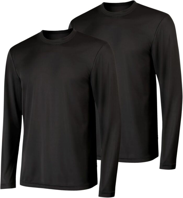 Hanes Sport Men's Long-Sleeve T-Shirt Pack, Cool DRI