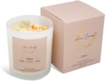Healing Crystal Candle, Scented Candle Infused Citrin, Clear Quartz