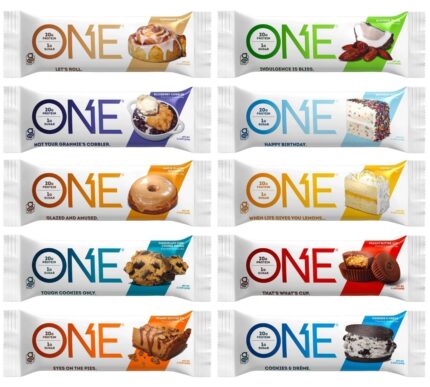 Healthiest Bars One Protein Bars, Variety Pack Sampler, Gluten Free