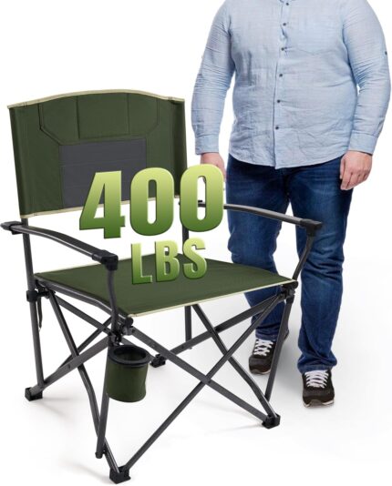 Heavy Duty Folding Camping Chair for Adults Oversized Camping Chairs