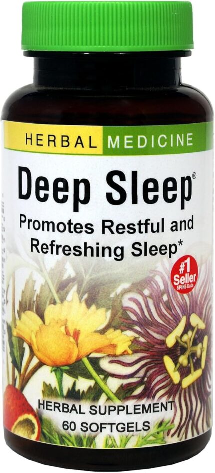 Herbs Etc. Deep Sleep Softgels - Herbal Sleep Support Supplement -