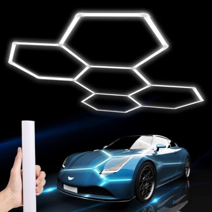 Hexagon LED Garage Light: 25 Pack Updated Bigger Size,
