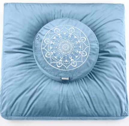 Hihealer Meditation Cushion - Large Velvet Zafu Floor Pillow for
