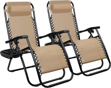 Homall Zero Gravity Chair Adjustable Folding Lawn Lounge Chairs