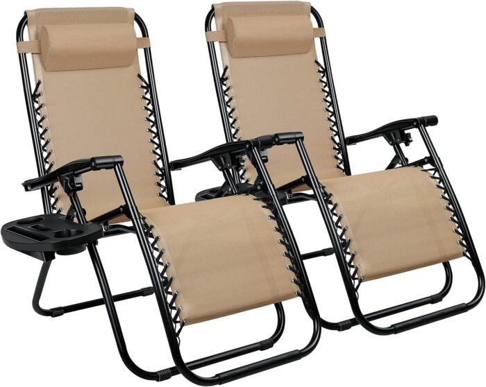 Homall Zero Gravity Chair Adjustable Folding Lawn Lounge Chairs