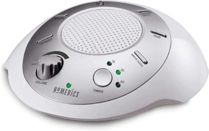 Homedics SoundSleep White Noise Sound Machine, Silver, Small Travel